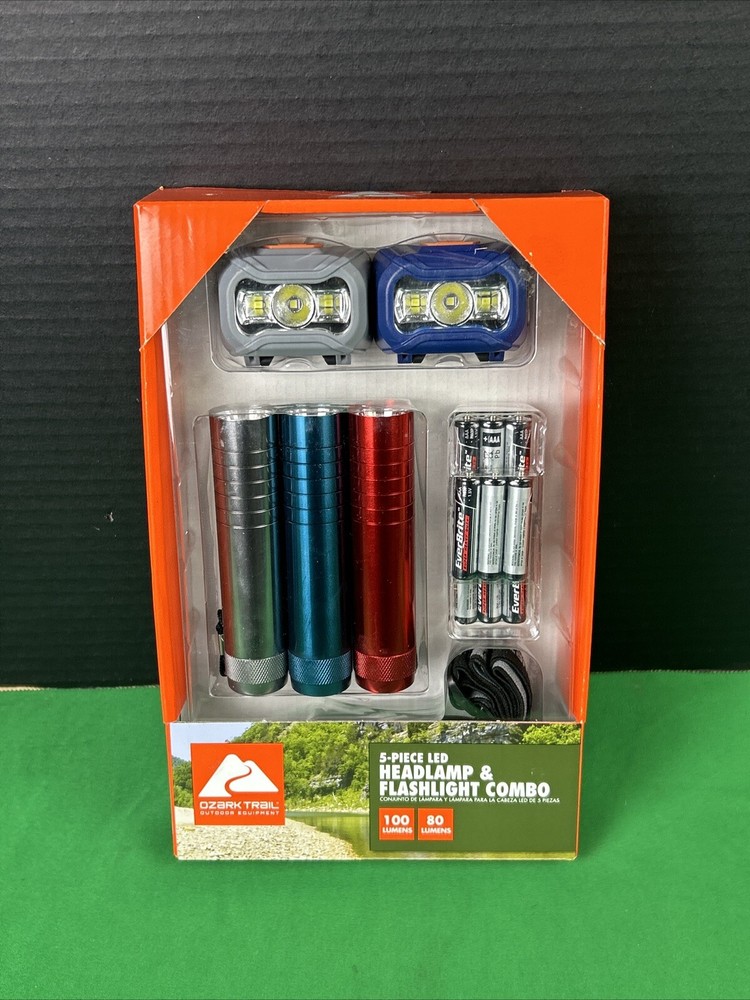 Ozark Trail 5-Piece LED Flashlight & Headlamp Combo