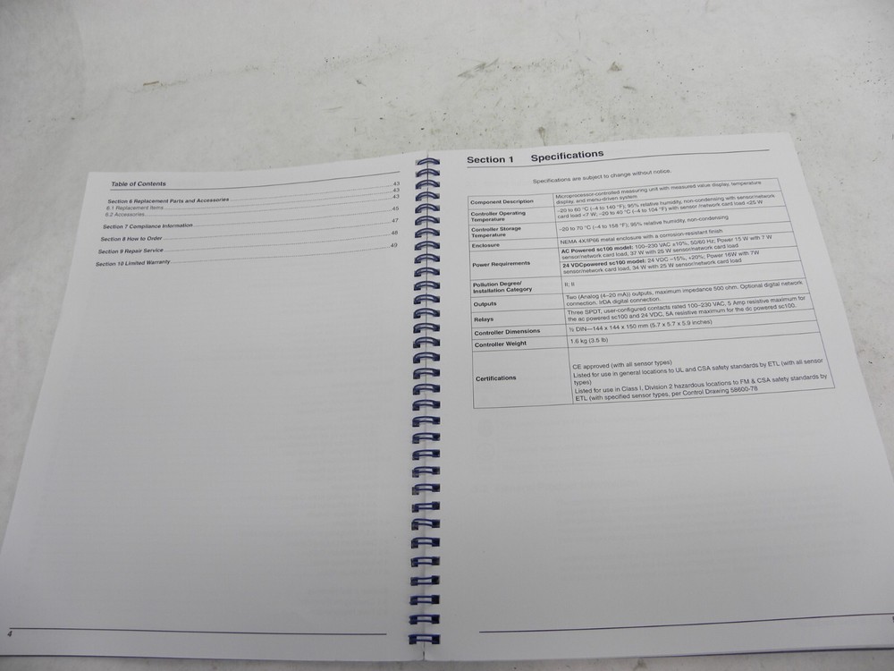 ORIGINAL USER MANUAL 58600-18 - Hach SC100 General Purpose Analyzer Instructions