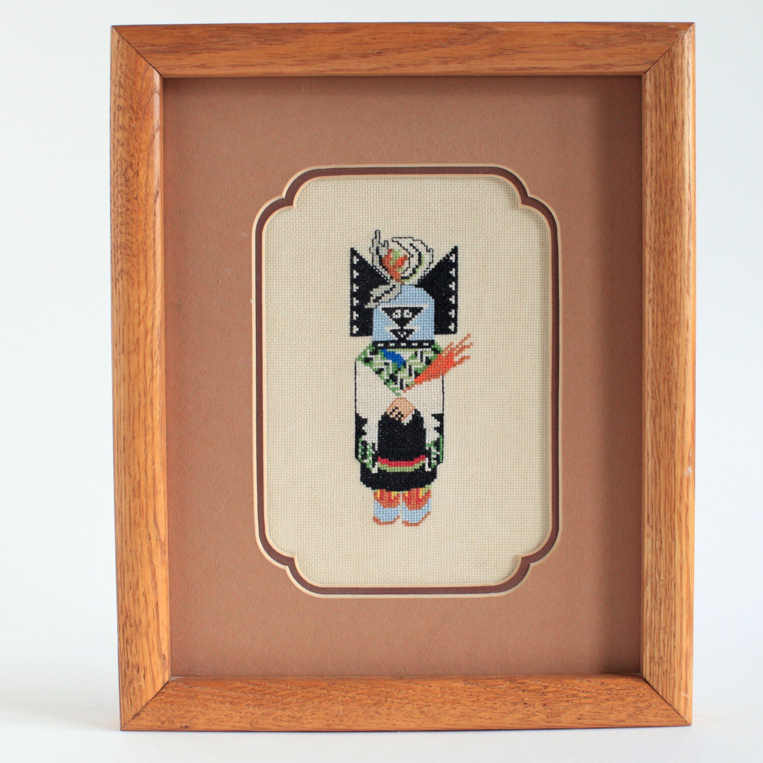 Kachina Doll Needlepoint Native American Framed
