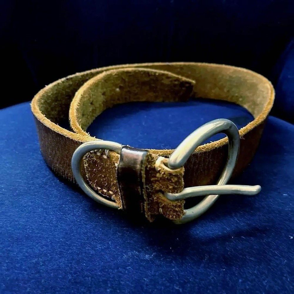 VINTAGE WORKS BASIC LABEL leather belt