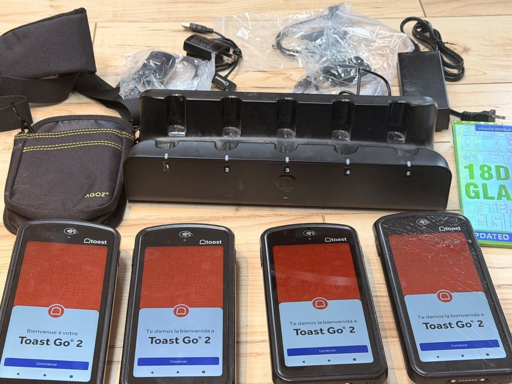 Toast Go 2 Handheld POS Bundle with 5 device Docking Station