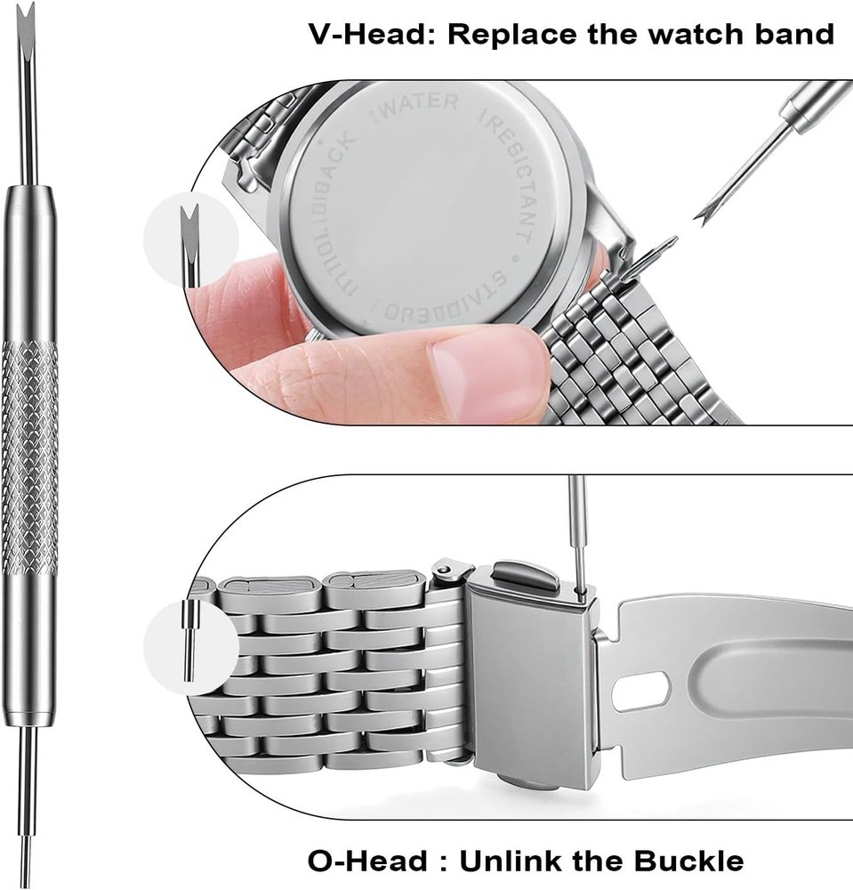 Solid Watch Link Removal Kit, Tools to Adjust and Remove Bracelets，Watch Strap