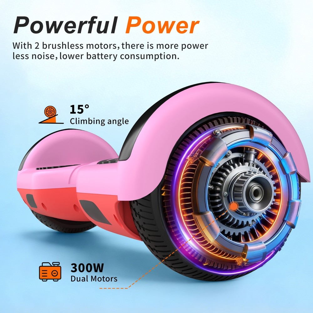 Commugo Hoverboard Electric Bluetooth Speaker Self-Balancing Scooter UL 2272