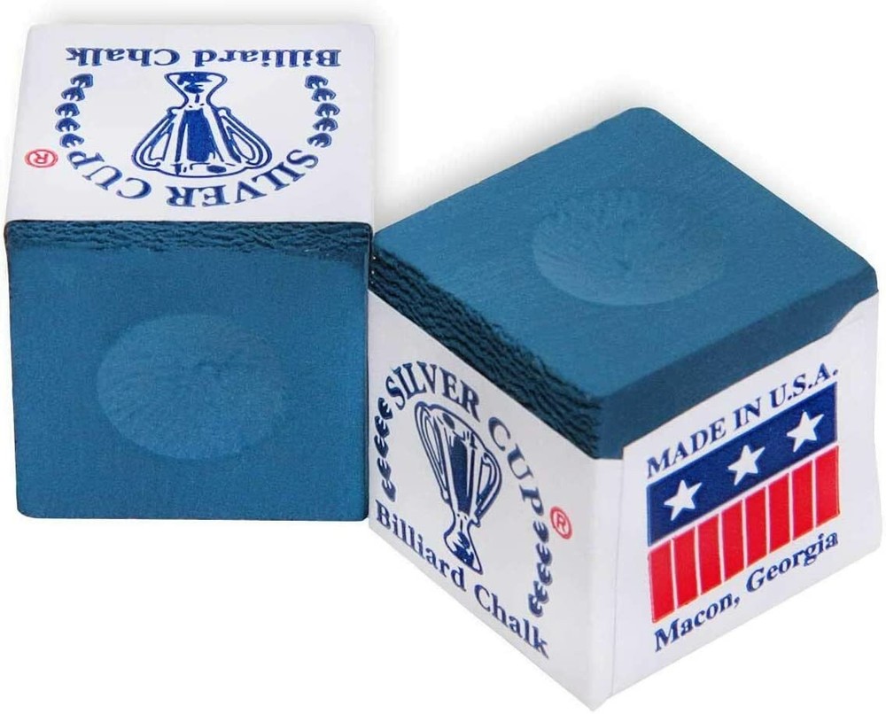 Silver Cup Billiard Chalk - 1 Gross (144 pcs.) BLUE