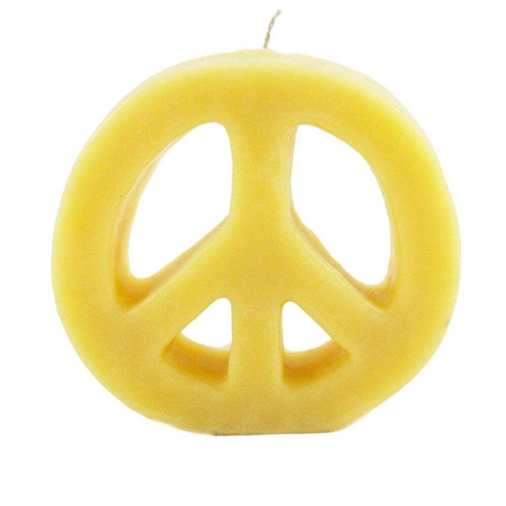 Beeswax Peace Sign Candle