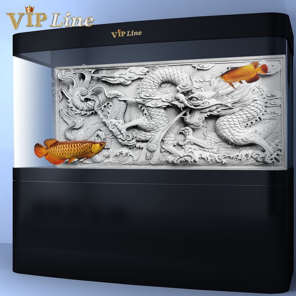 Aquarium Background Poster Dragon Cameo PVC 3D Fish Tank Decorations Landscape