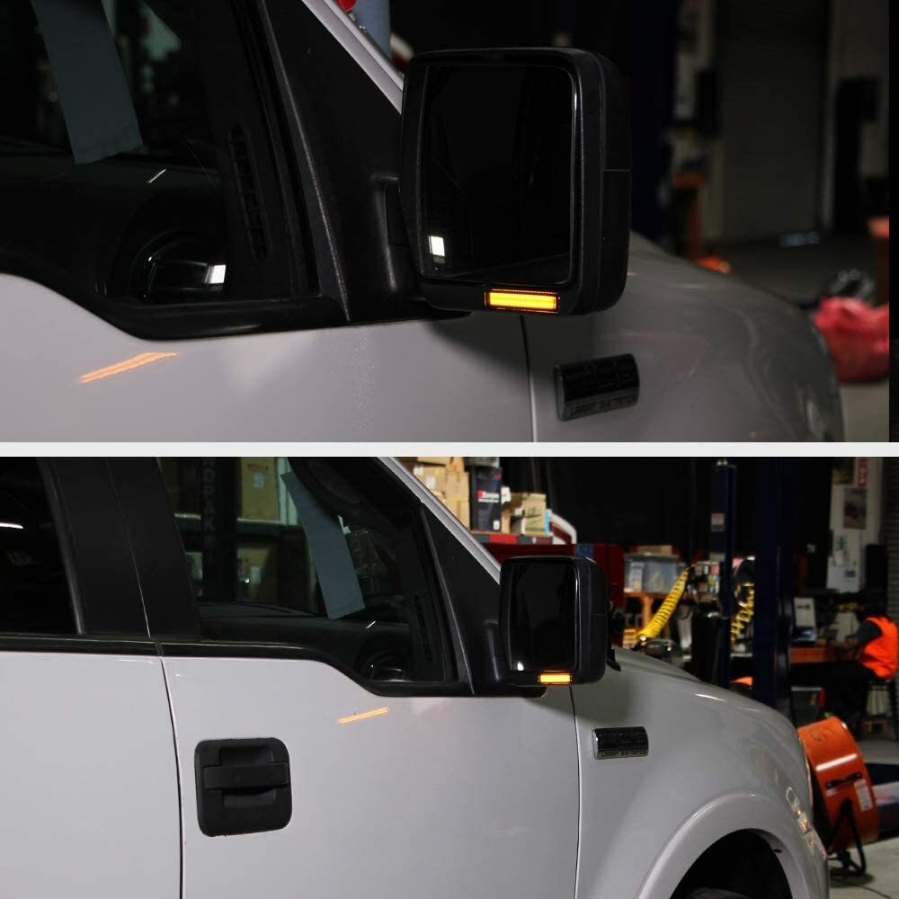 For 2004-2014 Ford F150 Sequential LED Side Mirror Light Turn Signal Blinker