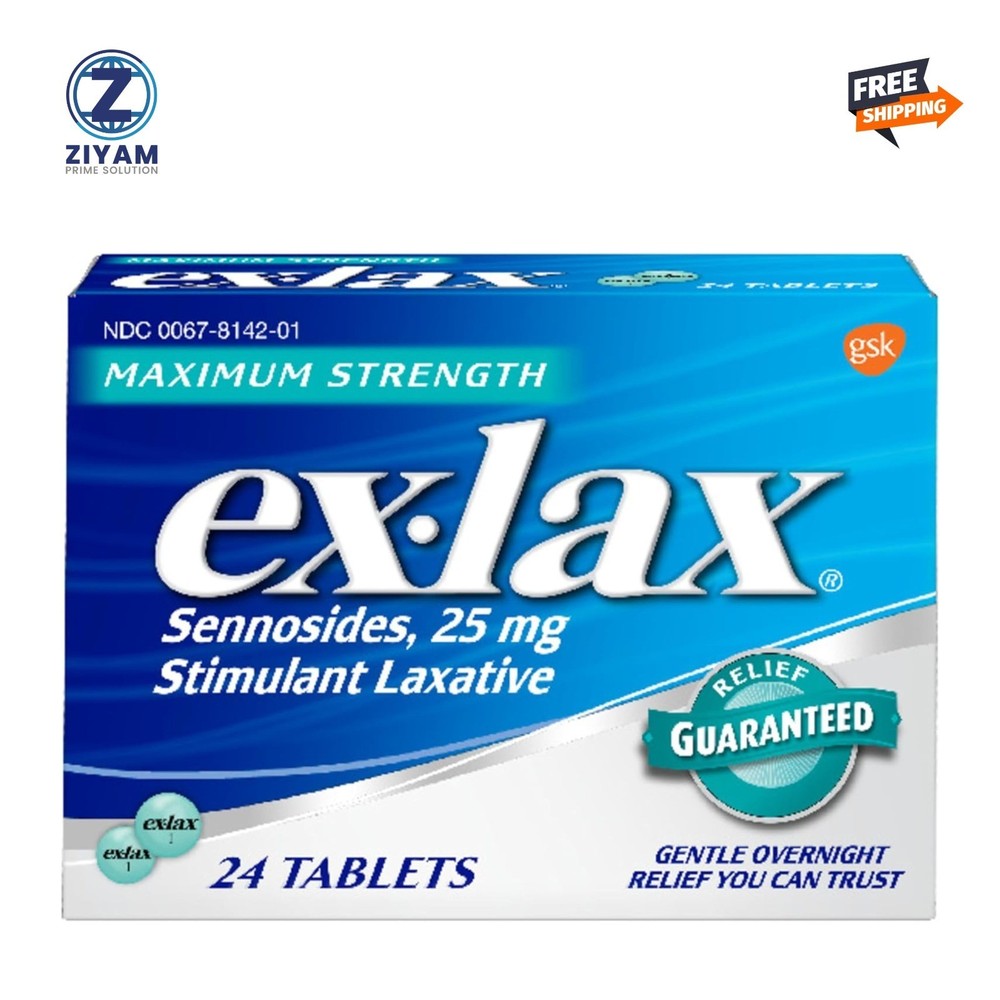 Ex-Lax Maximum Strength Stimulant Laxative Constipation Relief Pills, 48 Count