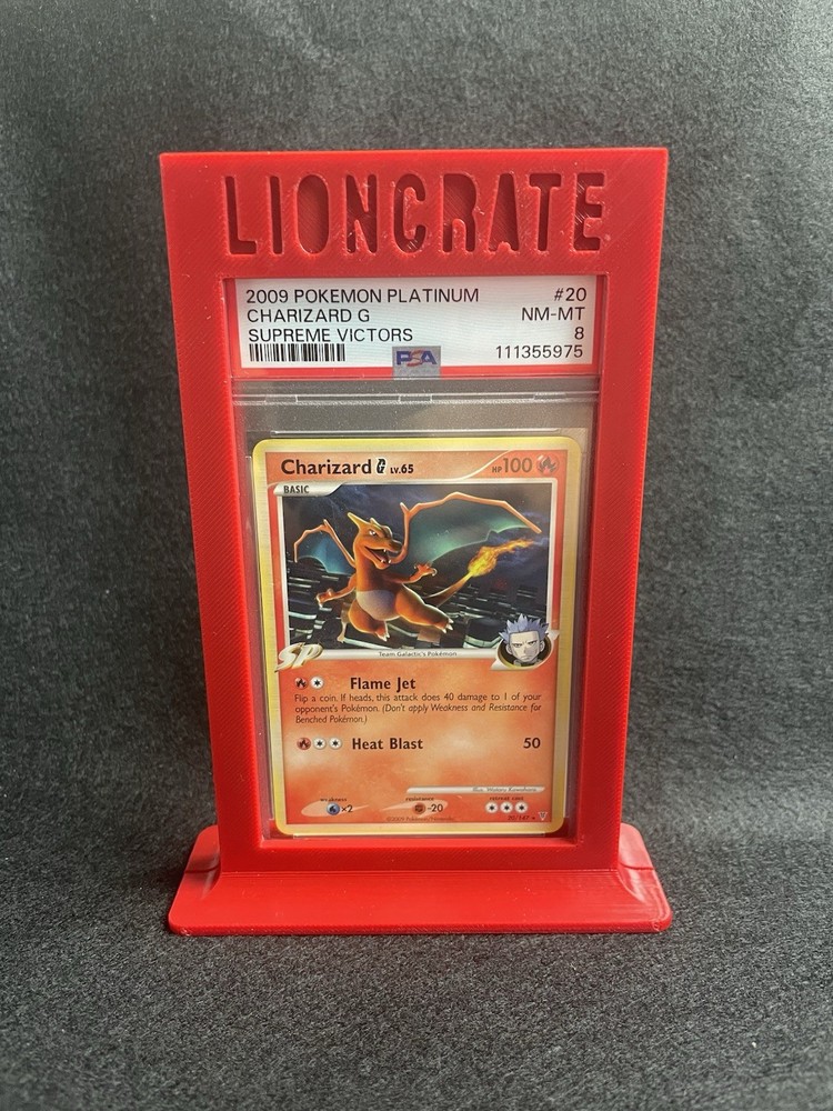 PSA Magnetic Graded Card Protector Stand - Scarlet Flame