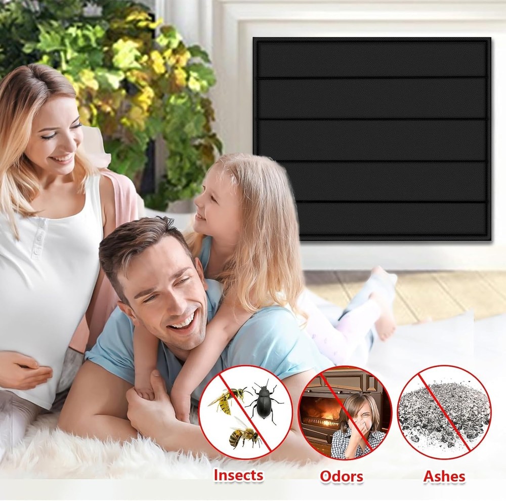 Flame Retardant Magnetic Fireplace Blanket - 36x32