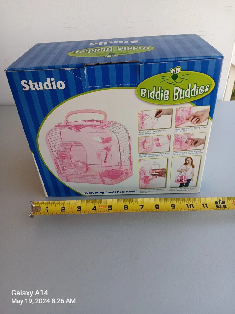 Biddie Buddies Studio Hamster Gerbil Mouse Cage Traveling Case