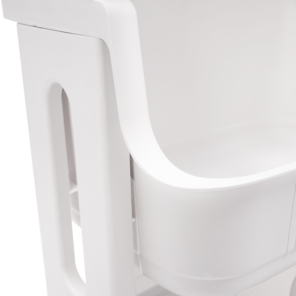 4-Tier Rolling Laundry Storage Cart with Removable Basket & Wheels
