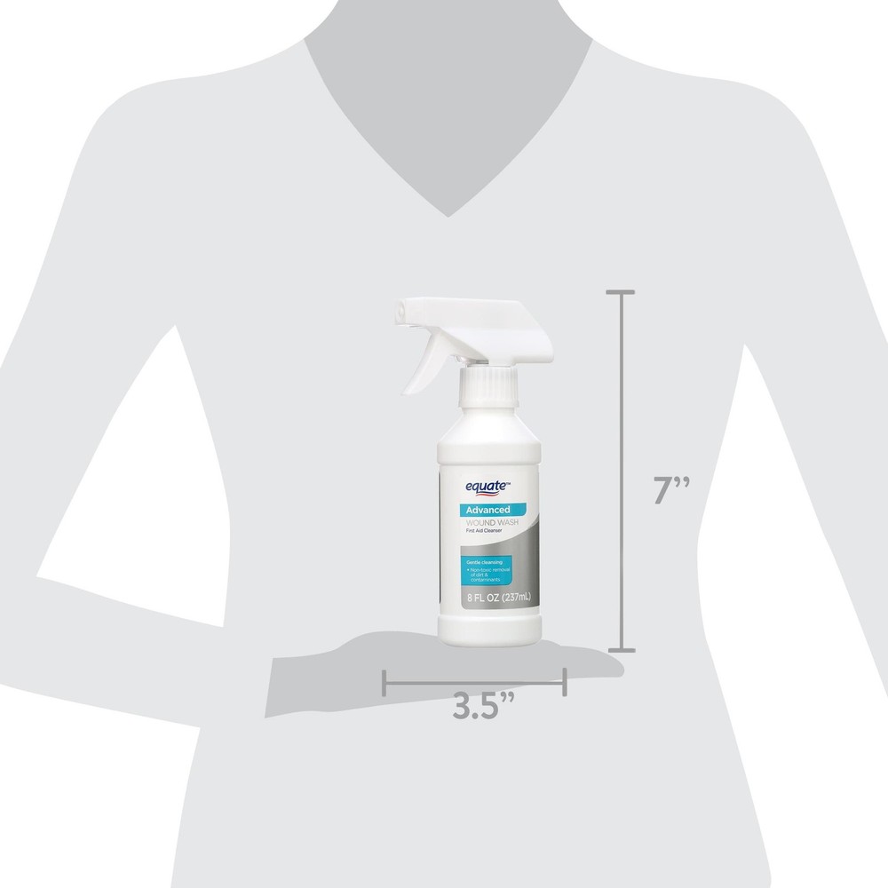 Equate Advanced Wound Wash, First Aid Cleanser, 8oz