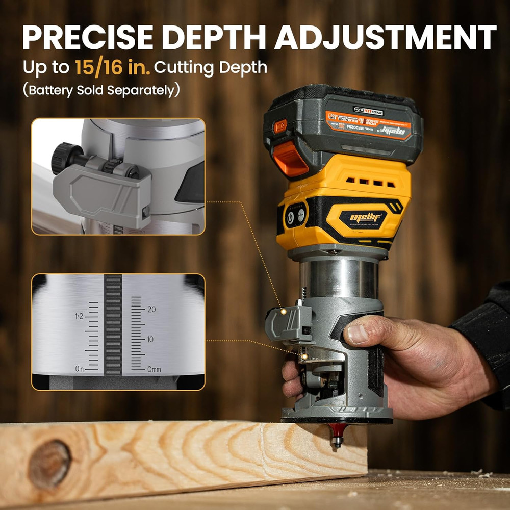 Cordless Brushless Compact Router,Compatible with Dewalt 20V Battery(Bare Tool),