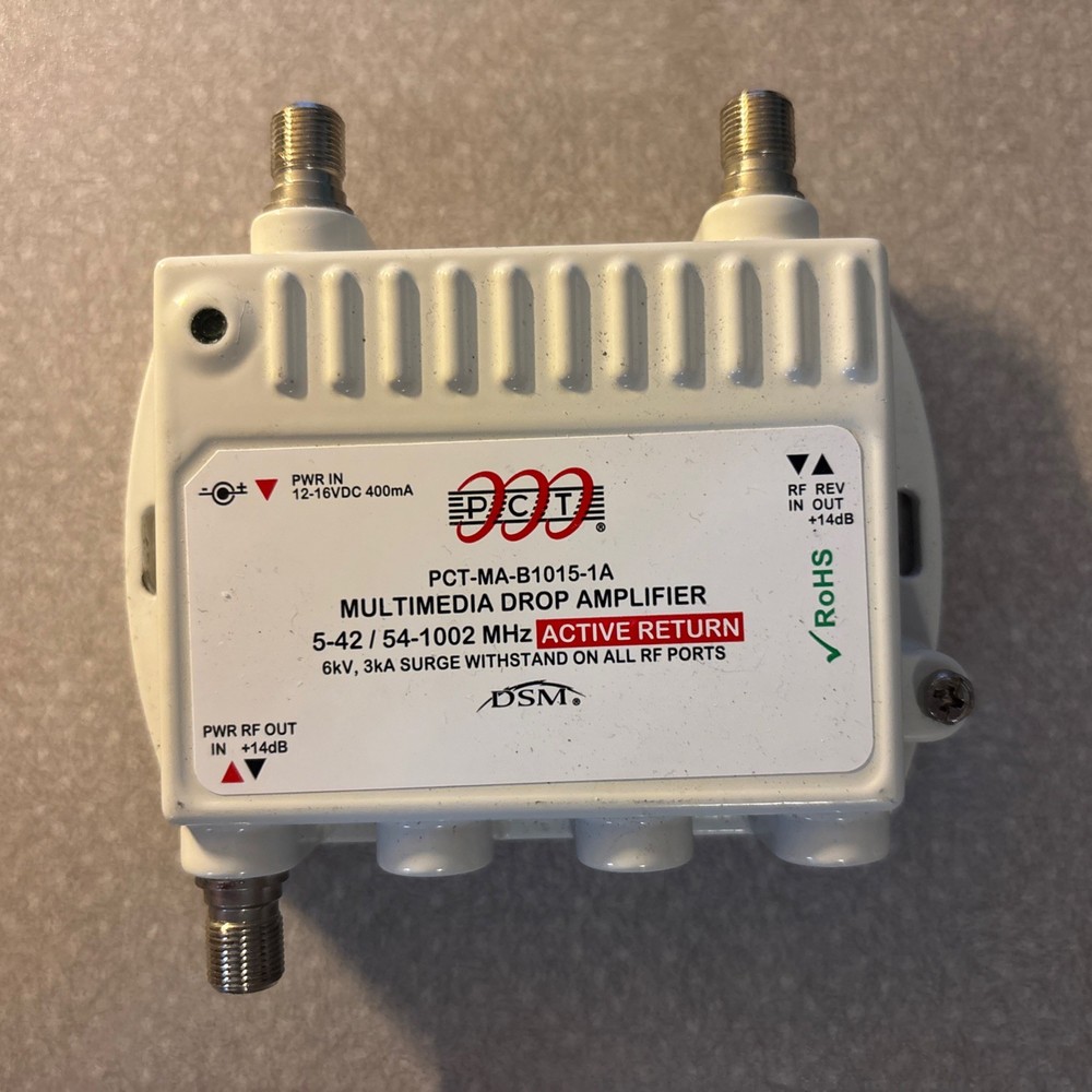 PCT Multimedia Drop Amplifier ~ Model #PCT-MA-B1015-1A ~ ACTIVE RETURN