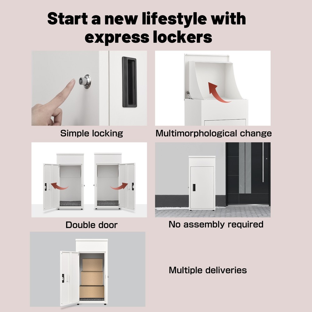 Parcel Boxes,Large Package Drop Boxes, Anti-Theft Parcel Mailbox with Coded Lock