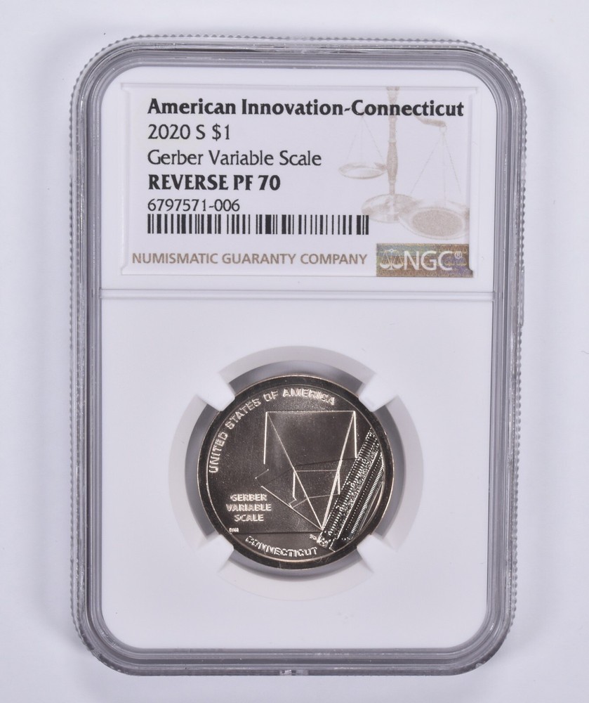 2020-S American Innovations Gerber Variable Scale $1 Reverse PF70 NGC