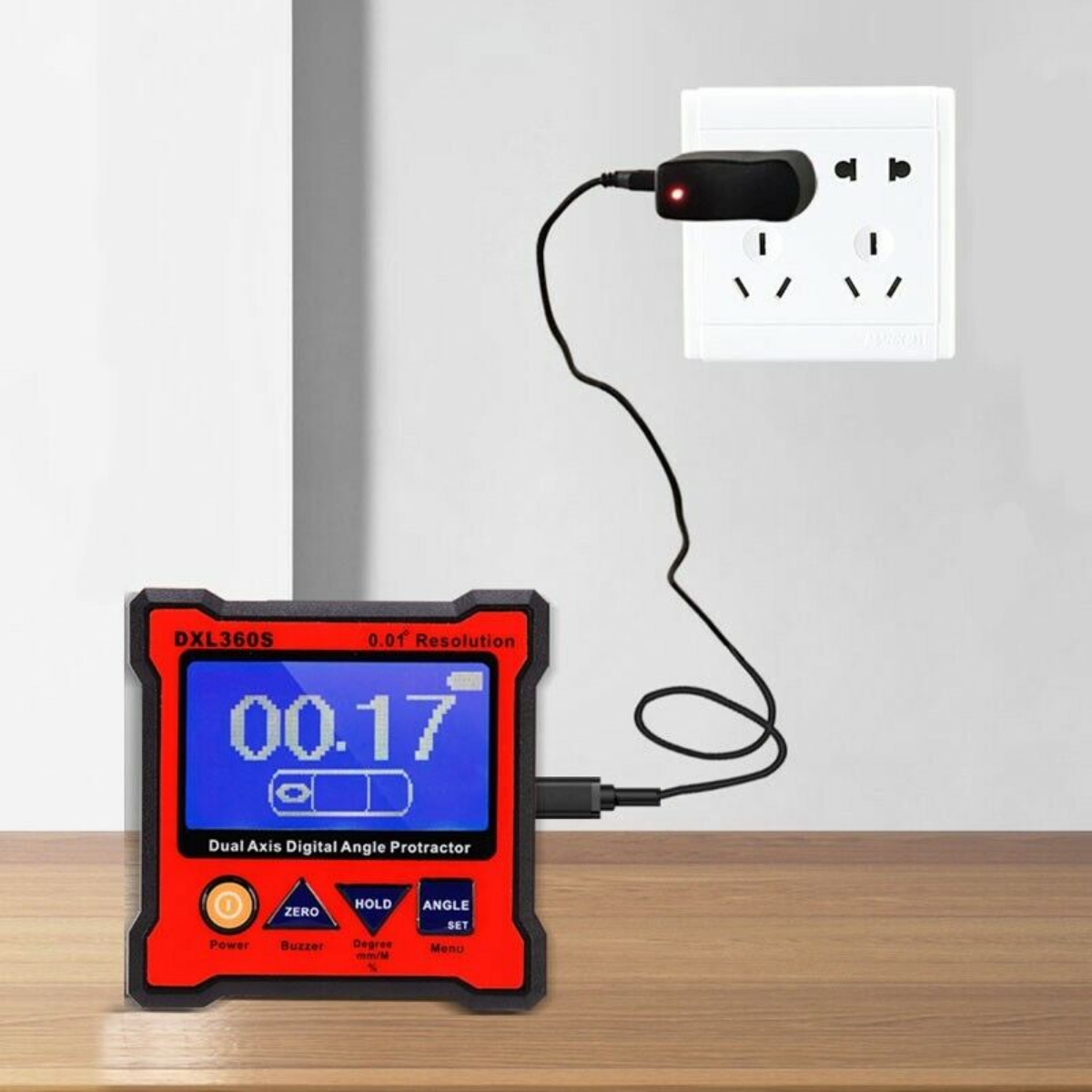 DXL360S Dual Axis Digital Angle Protractor Magnetic Finder 0.01°Resolution