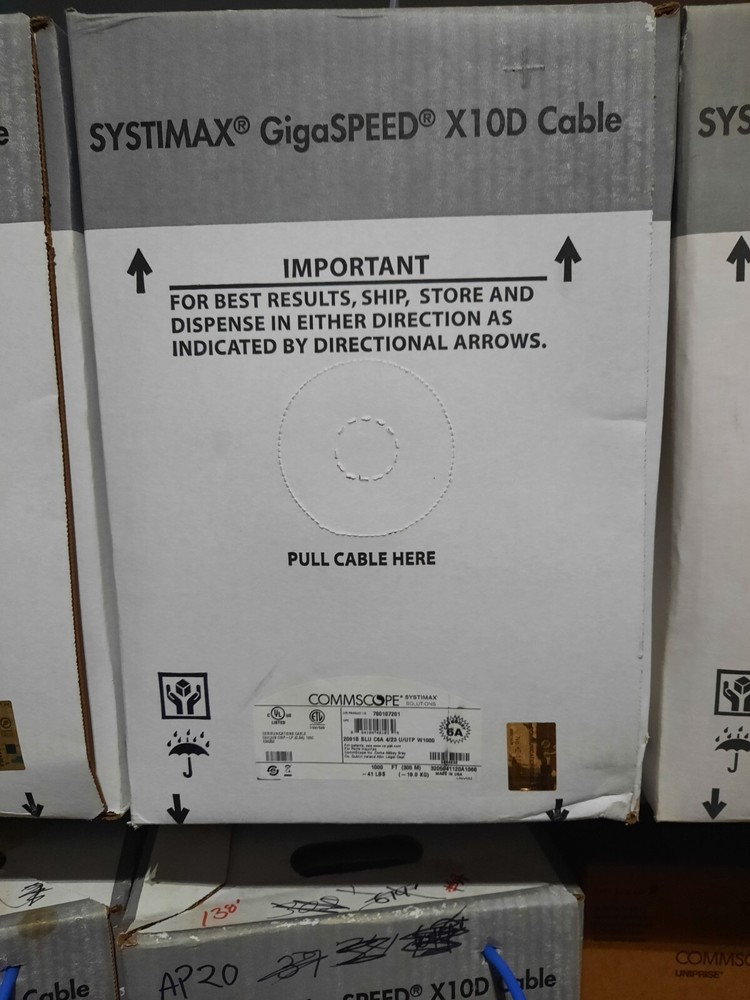 Commscope Systimax GigaSpeed X10D Category 6A Plenum cable