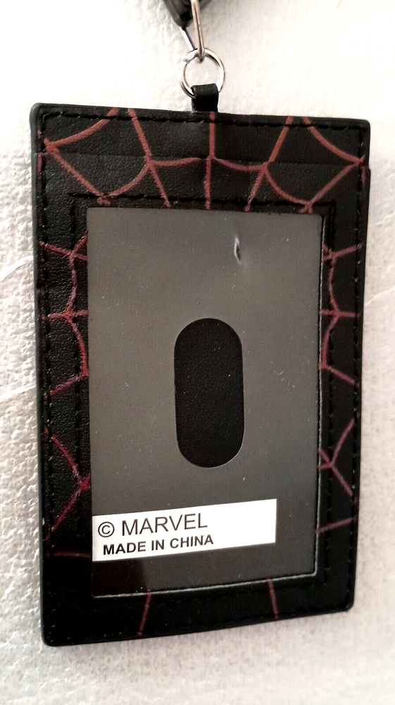 Marvel Comics Spider-Man Extending Cord ID Holder Lanyard New