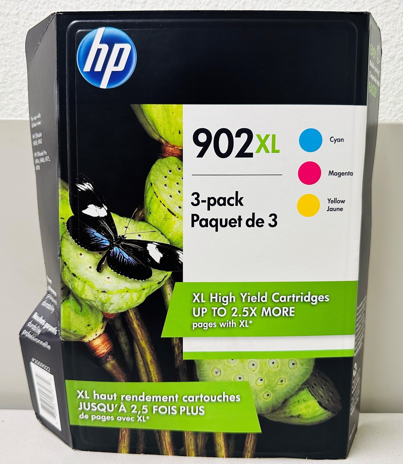 New Genuine HP 902XL Color 3PK Ink Cartridges OfficeJet Pro 6954 6968