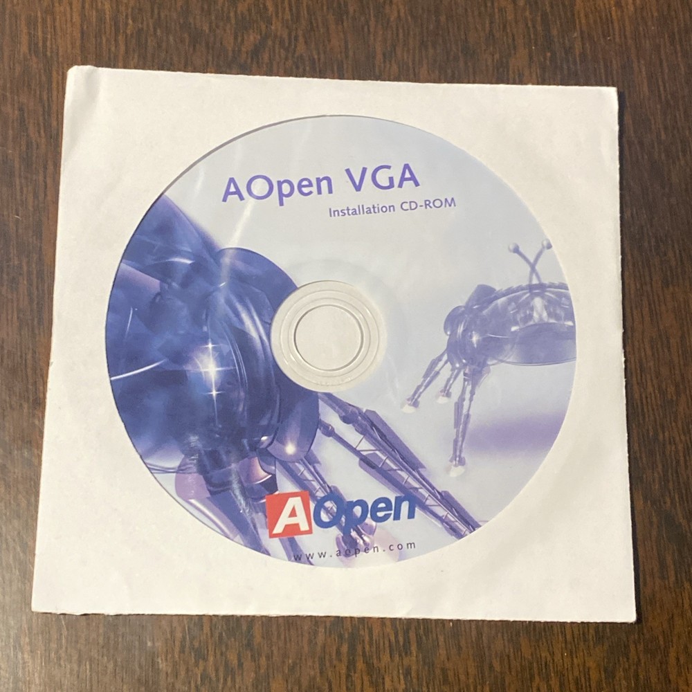AOpen VGA Installation PC CD-Rom Disc Only , A Open Video