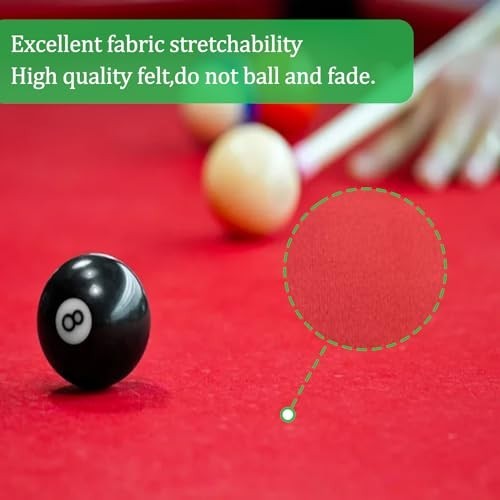 8ft Pool Table Felt & Bumper Kit - Professional Replacement, DIY Upgrade, 6 Clot