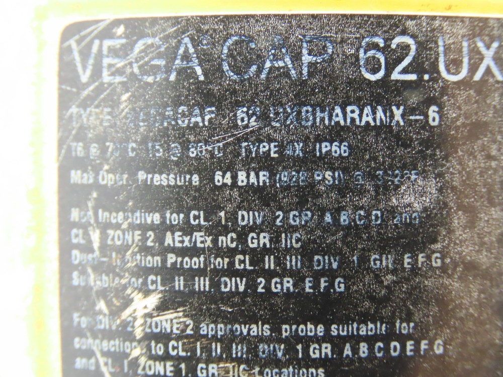 VEGA CAP 62.UXSHARANX-6 Capacitive Rod Indicator Probe Sensor 2" Flange