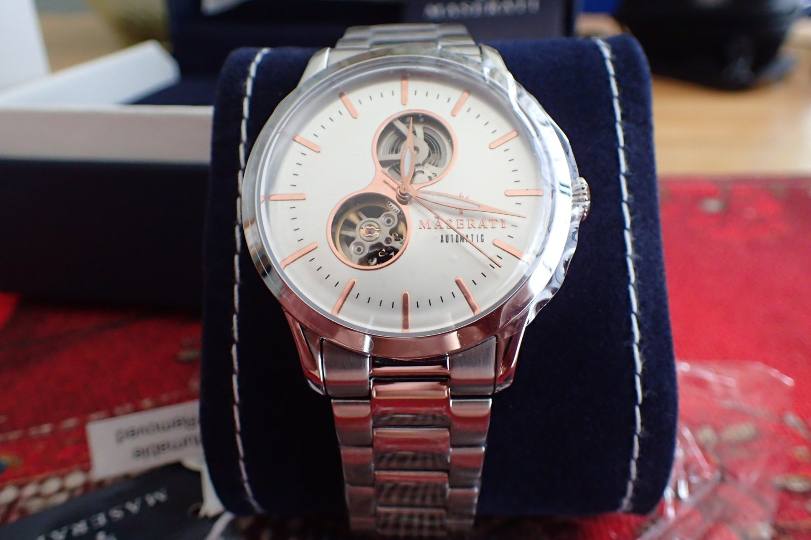 Maserati R8823125001 Men's Tradizione White Dial Automatic Watch unique box/tag