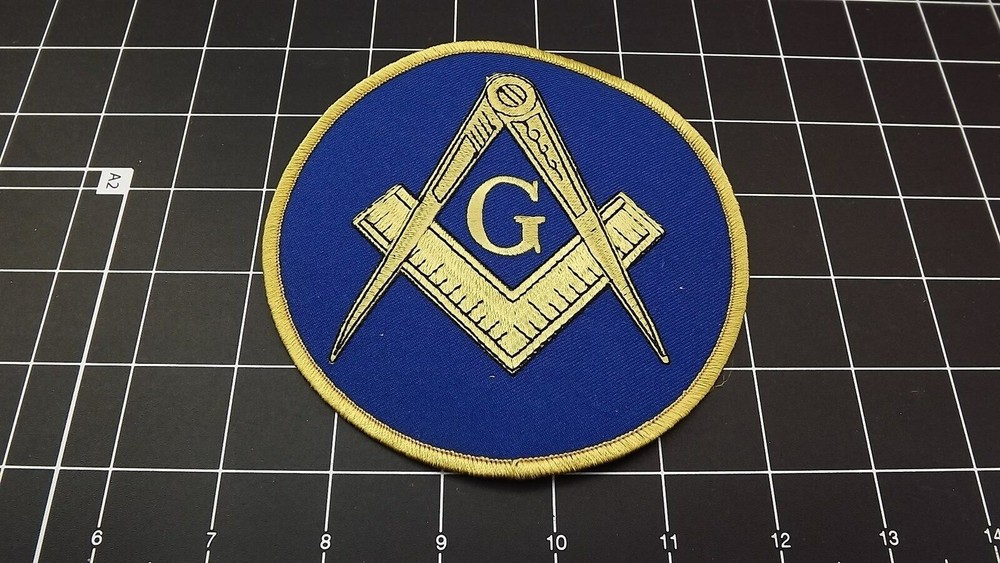 BRAND NEW FREEMASON MASON MASONIC SQUARE AND COMPASS Patch 5"