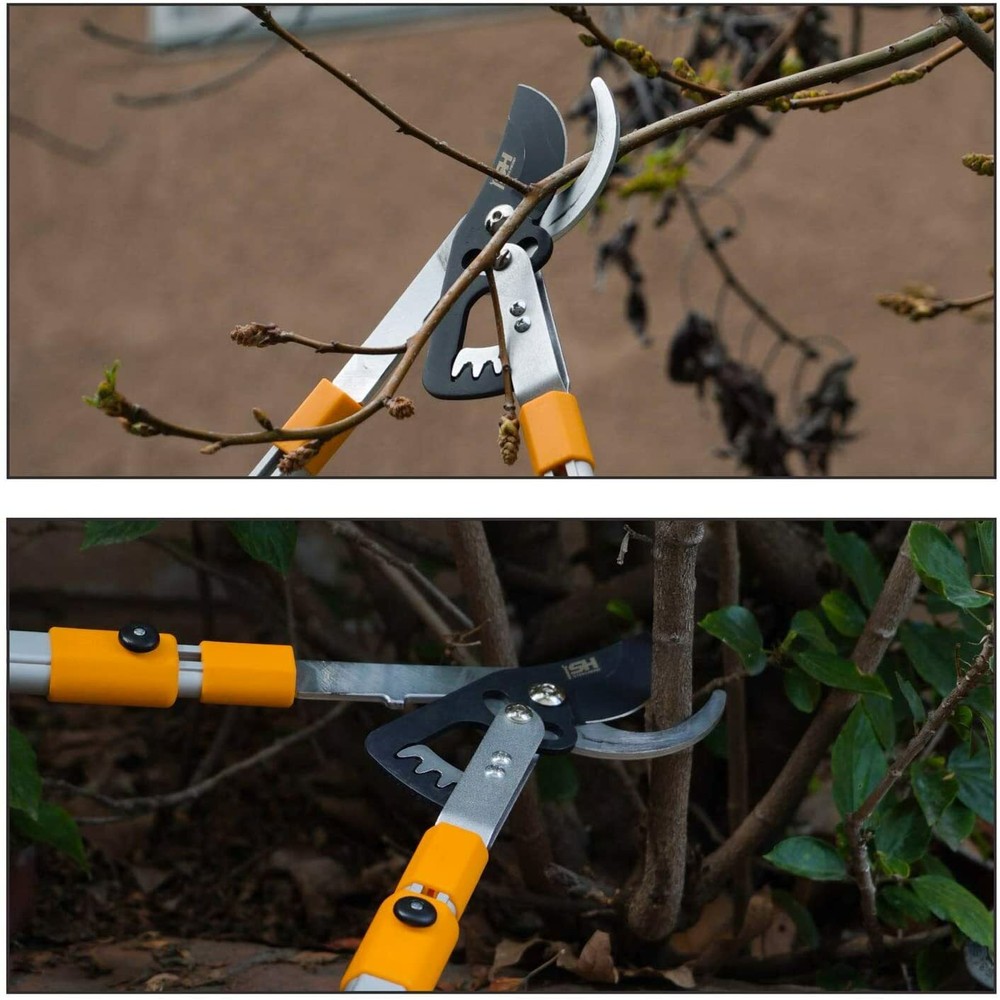 Extendable Handles Bypass Lopper Pruner Tree Limb & Branch Trimming Cutting Tool