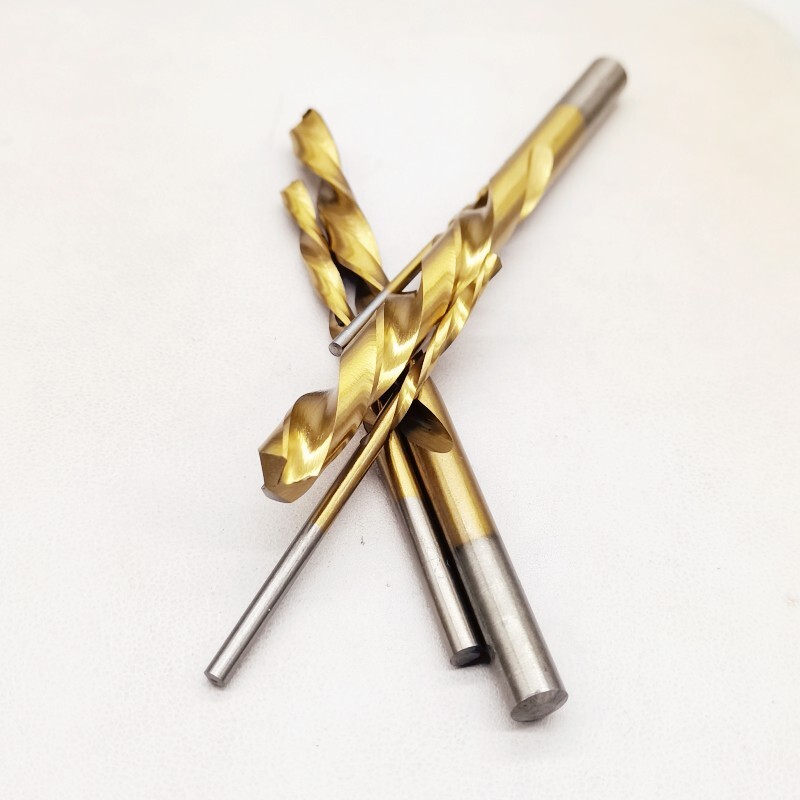 Titanium Plating Solid Carbide Left Hand Spiral Flutes Twist Drill Bit 5Pcs