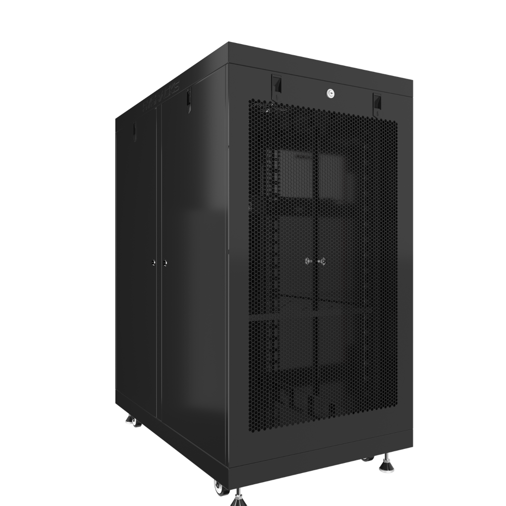 18U Server Rack Cabinet Premium Network Enclosure 35" Depth Data Cabinet wheels