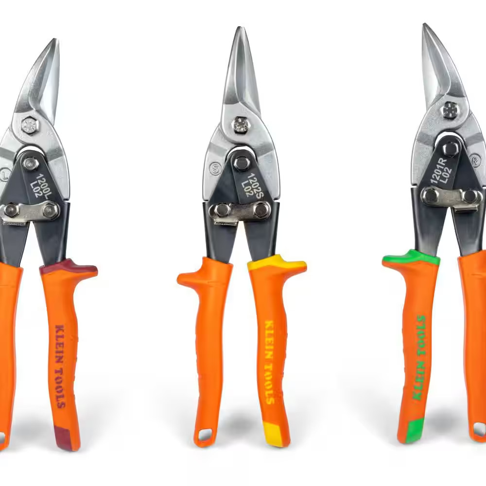 Left-Cut Aviation Snips with Wire Cutter