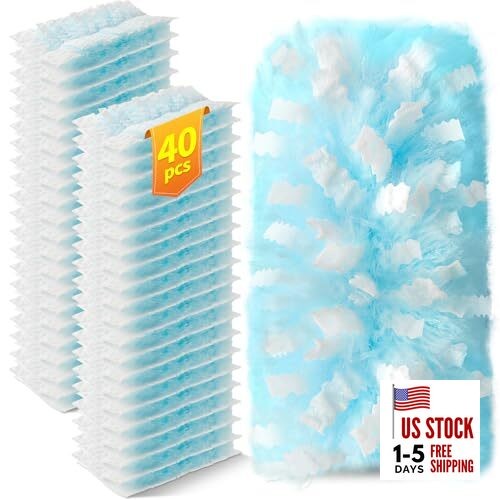 Count Dusters Refills Compatible with Swiffer Duster, 180° Disposable Multi 40