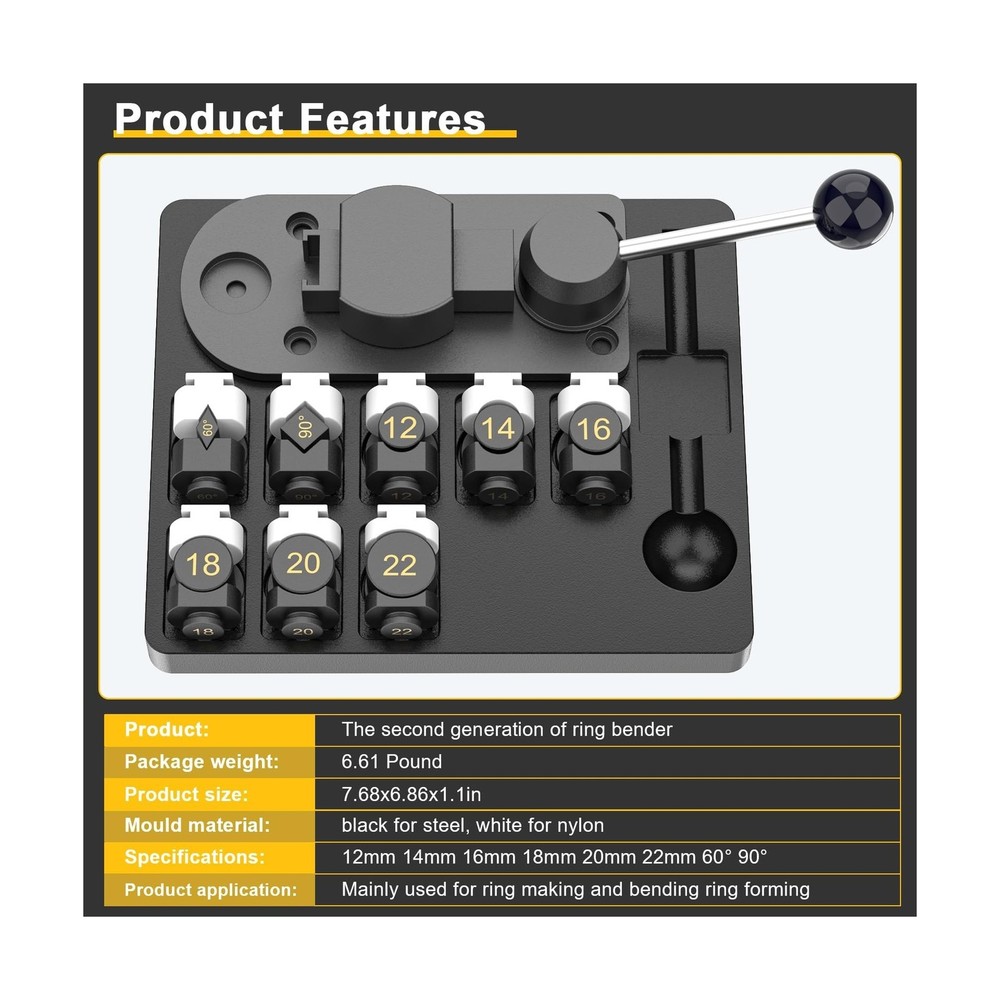 GAXPAK Ring Bender Tool Ring Bending, Spoon Ring Maker Machine Jewelry Making...