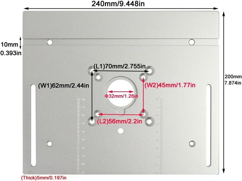 Precision Engineering Aluminum Router Insert Plate for Professional Woodworking