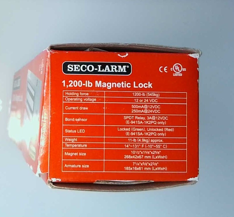 Seco-Larm E-941SA-1200 Electromagnetic Lock 1200 Lb. Holding Force