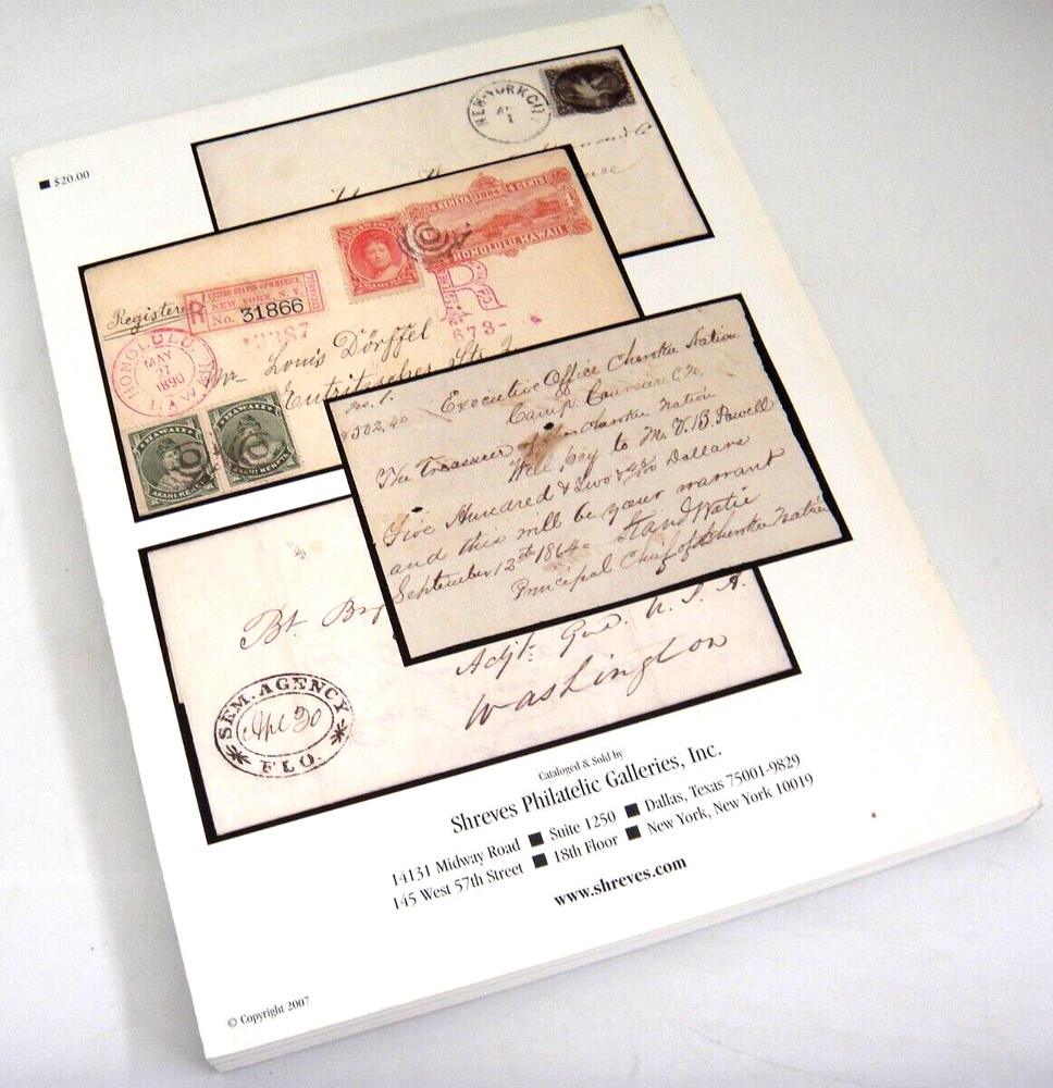 Shreves Stamp Auction Catalog 2007 Bleuler Bowman Crossings Yeager Collections