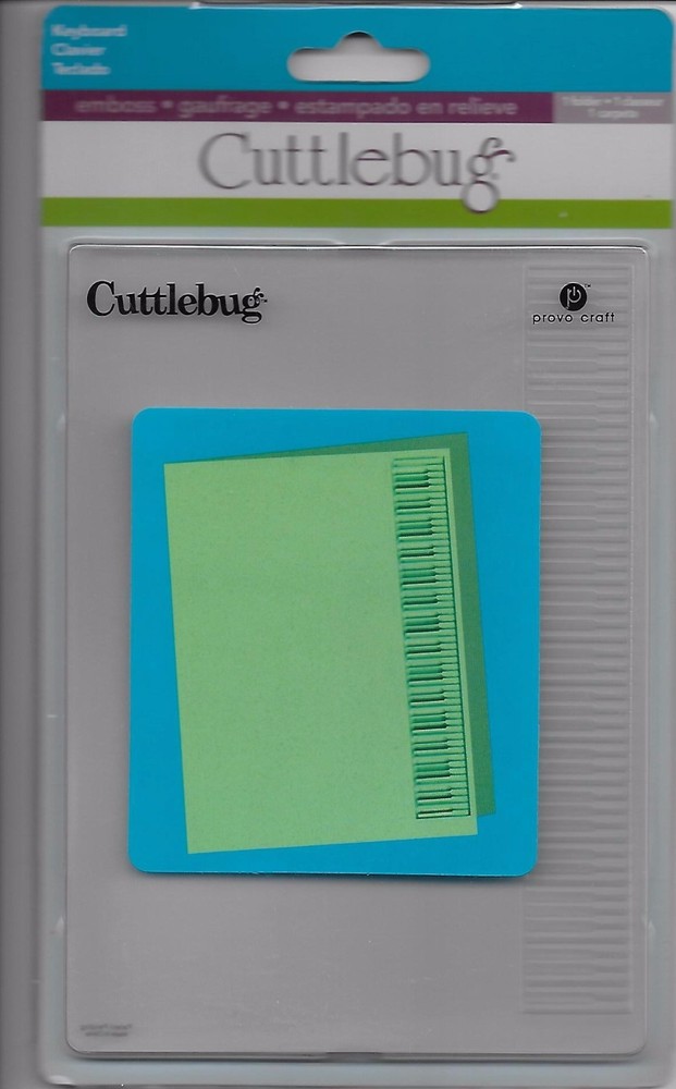 CUTTLEBUG 5x7 embossing folder KEYBOARD