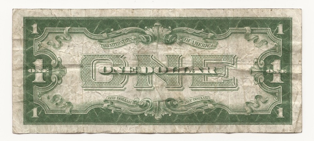 1928 Funny Back $1 Dollar Bill Silver Certificate Note VF 190A-RSCN