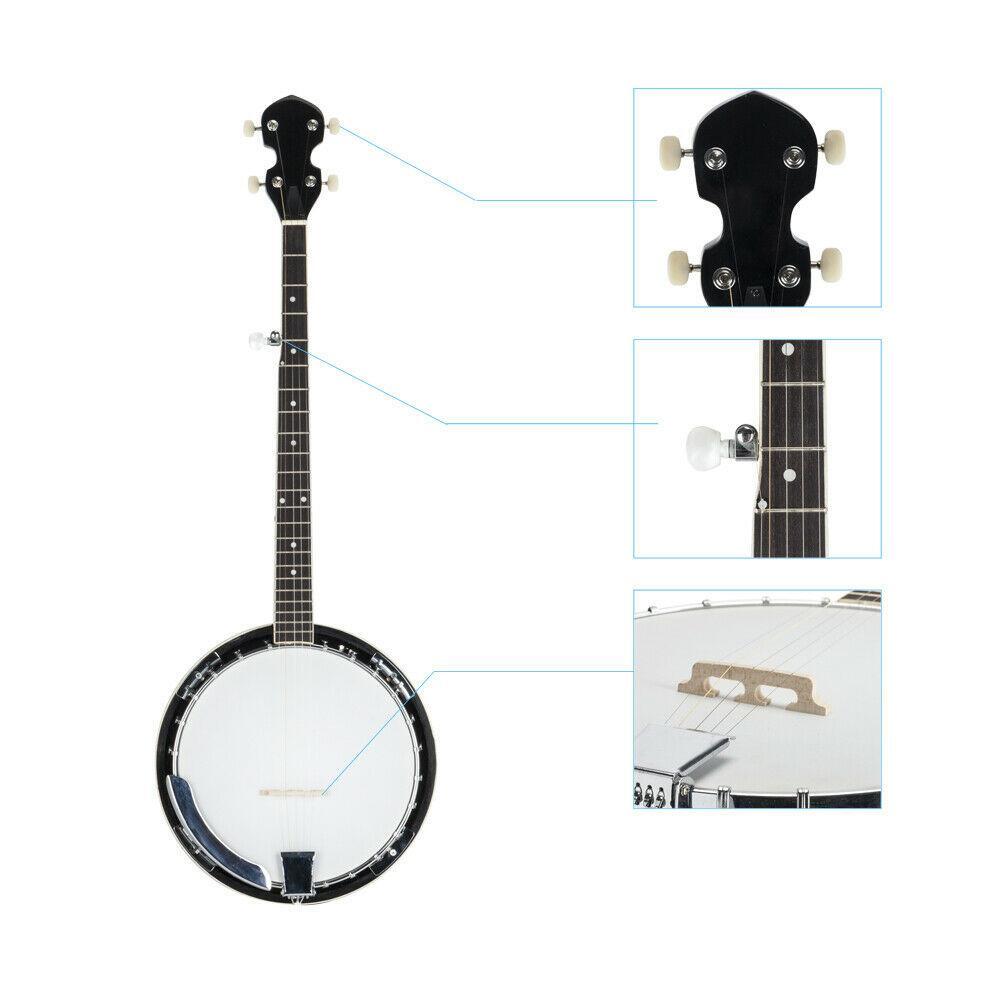5 String Banjo w/ Closed Back 24 Brackets Head & Maple Neck