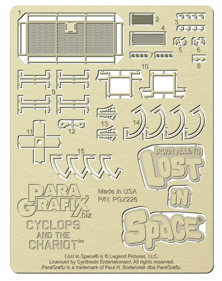 Paragrafix Lost In Space Chariot Photoetch Set 1/48 Scale PGX226 Sci-Fi Model...