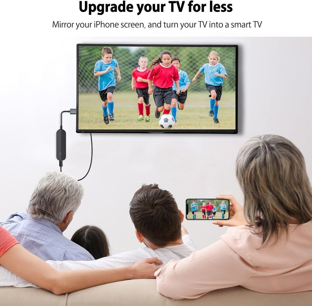 iShare iOS Wireless HDMI Display Adapter for iPhone, Streaming Mirroring Devi...