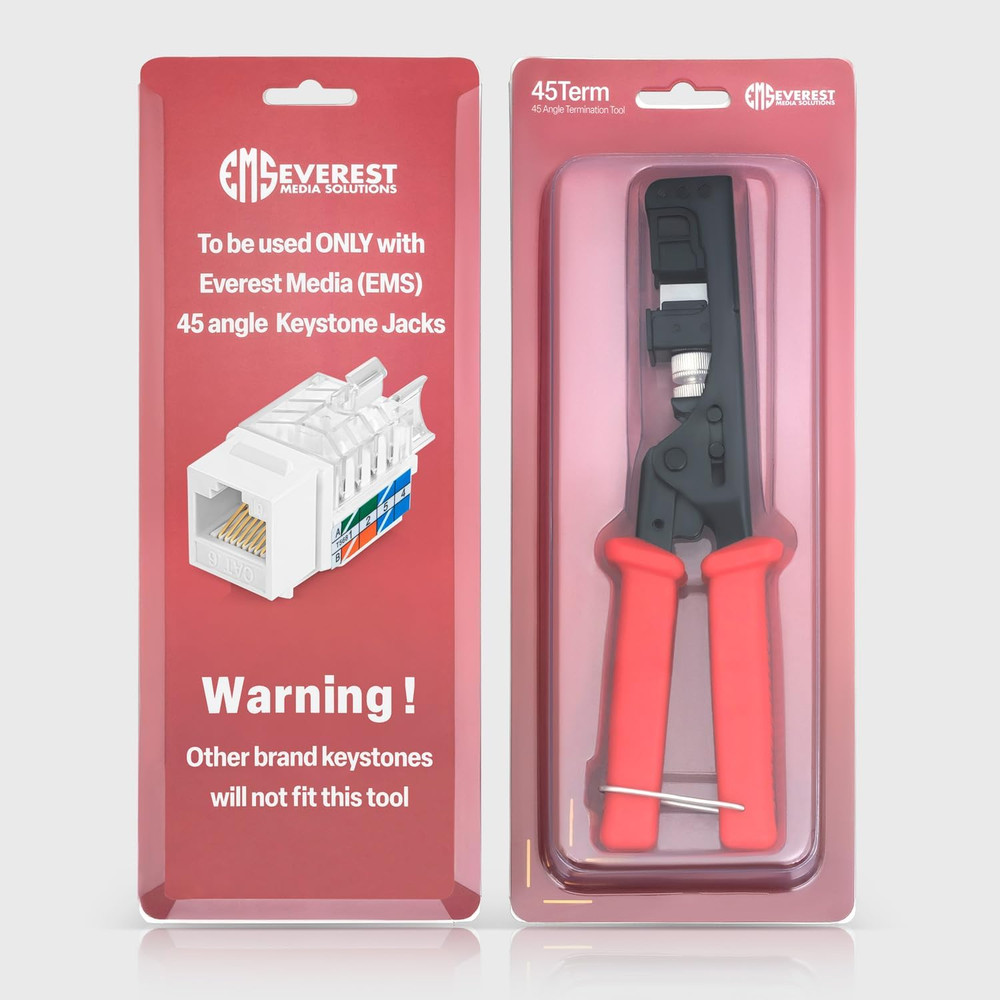Everest 45Term - 45° Angled Speed Termination Keystone Tool - Time Saver Network