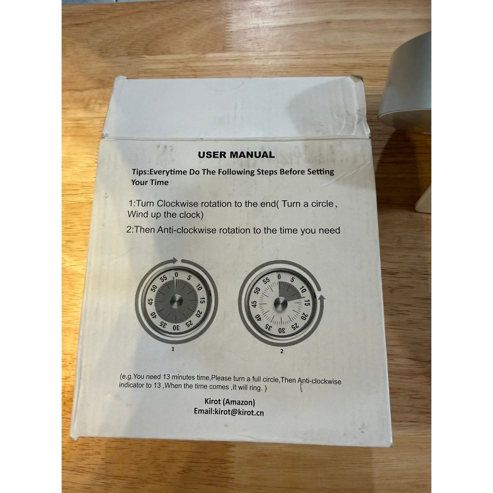 Kirot Mechanical Kitchen Timer 60 Minute Magnetic Cooking Timer