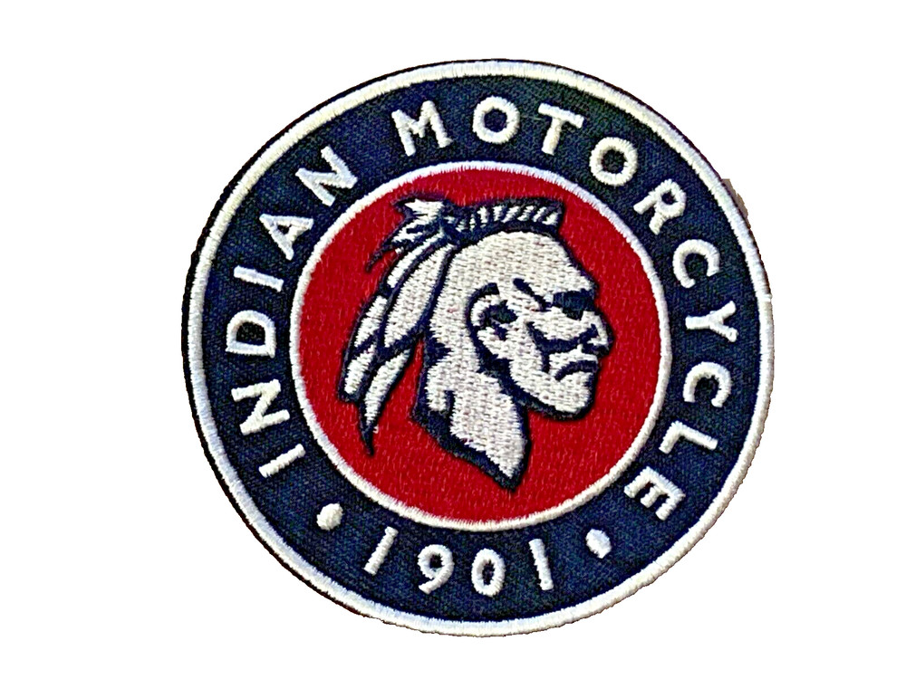 FABULOUS INDIAN MOTORCYCLE "MOHAWK" EMBROIDERED IRON-ON PATCH...