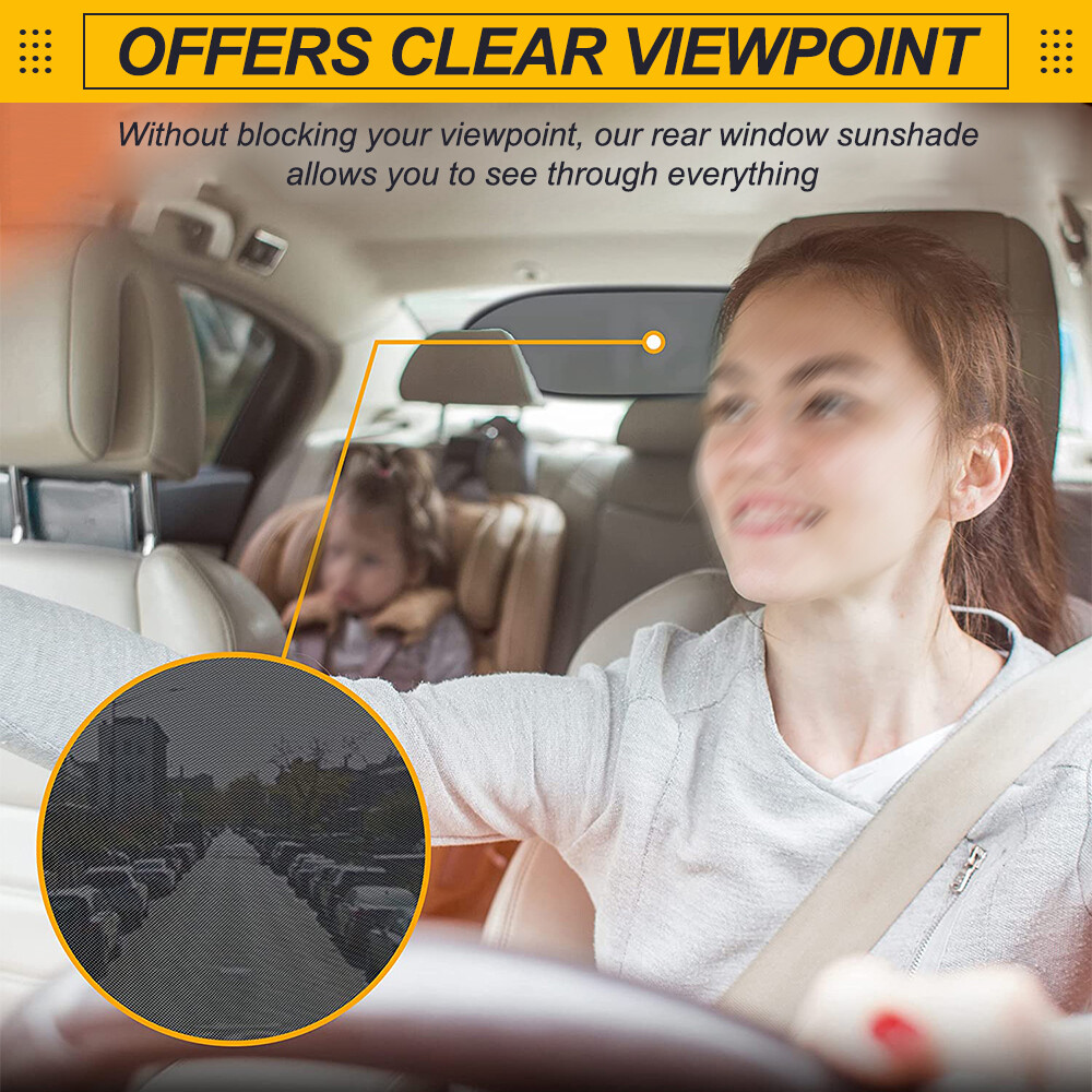 Foldable Car Rear Window Sun Shade Windshield Visor Mesh Cover UV Protection