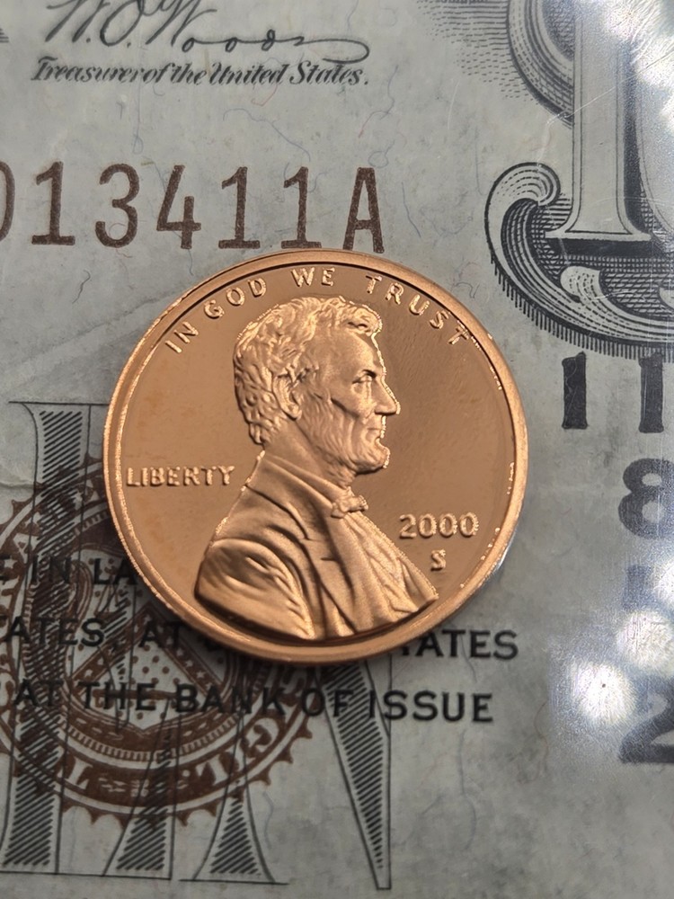 2000 S Red Choice Proof Penny Proof Cent ☆ Free SHIPPING