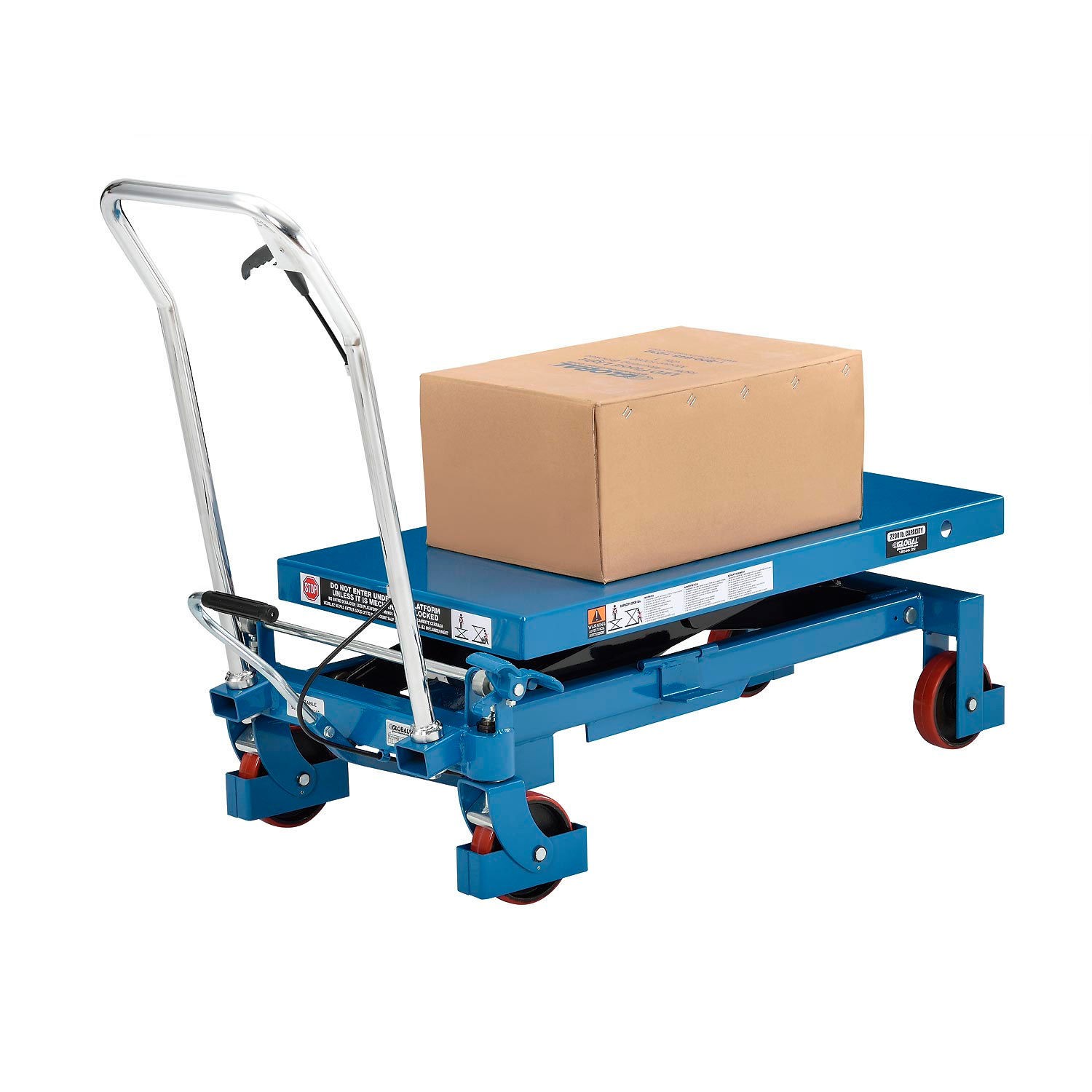2200 Lb. Capacity Mobile Heavy Duty Scissor Lift Table 40 x 20 Platform